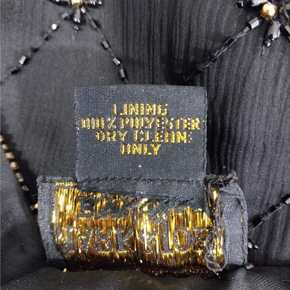 MARK & JOHN! 100% SILK! LUXE BLACK & GOLD ORNATELY BEADED/SEQUINNED JACKET! SZ S - Picture 12 of 13